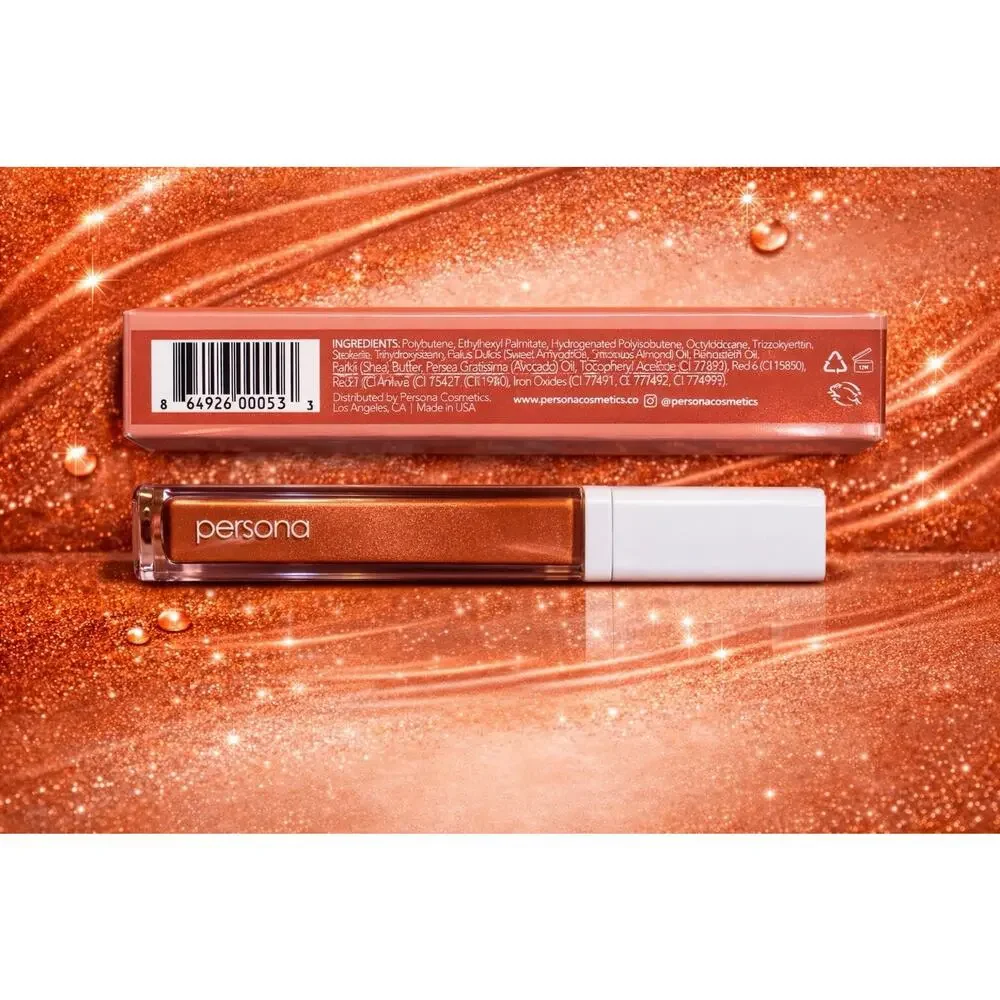 persona - Lip Gloss - Shade Honey Gloss - Vegan & Gluten Free - 6 mL